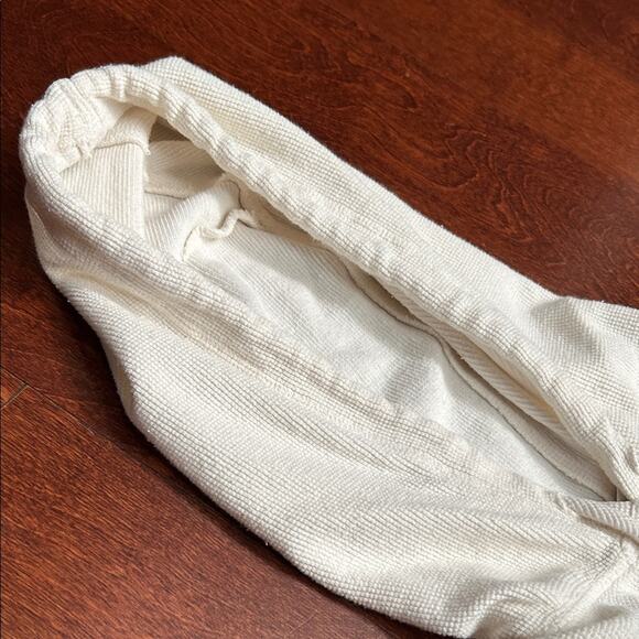 Johnny Was Ivory Textured Hoodie, Size Medium - Picture 4 of 14